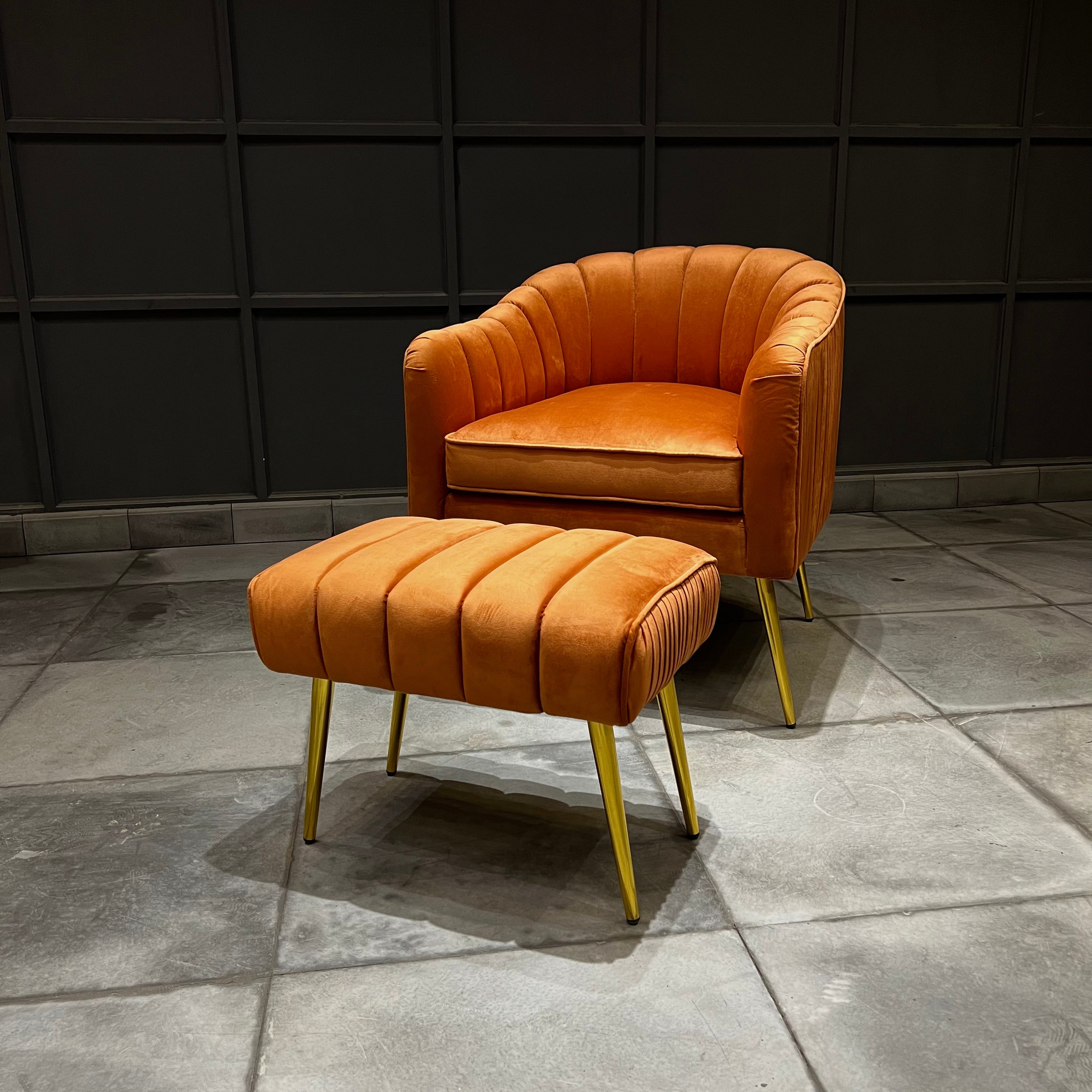 Fluted Chair And Stool