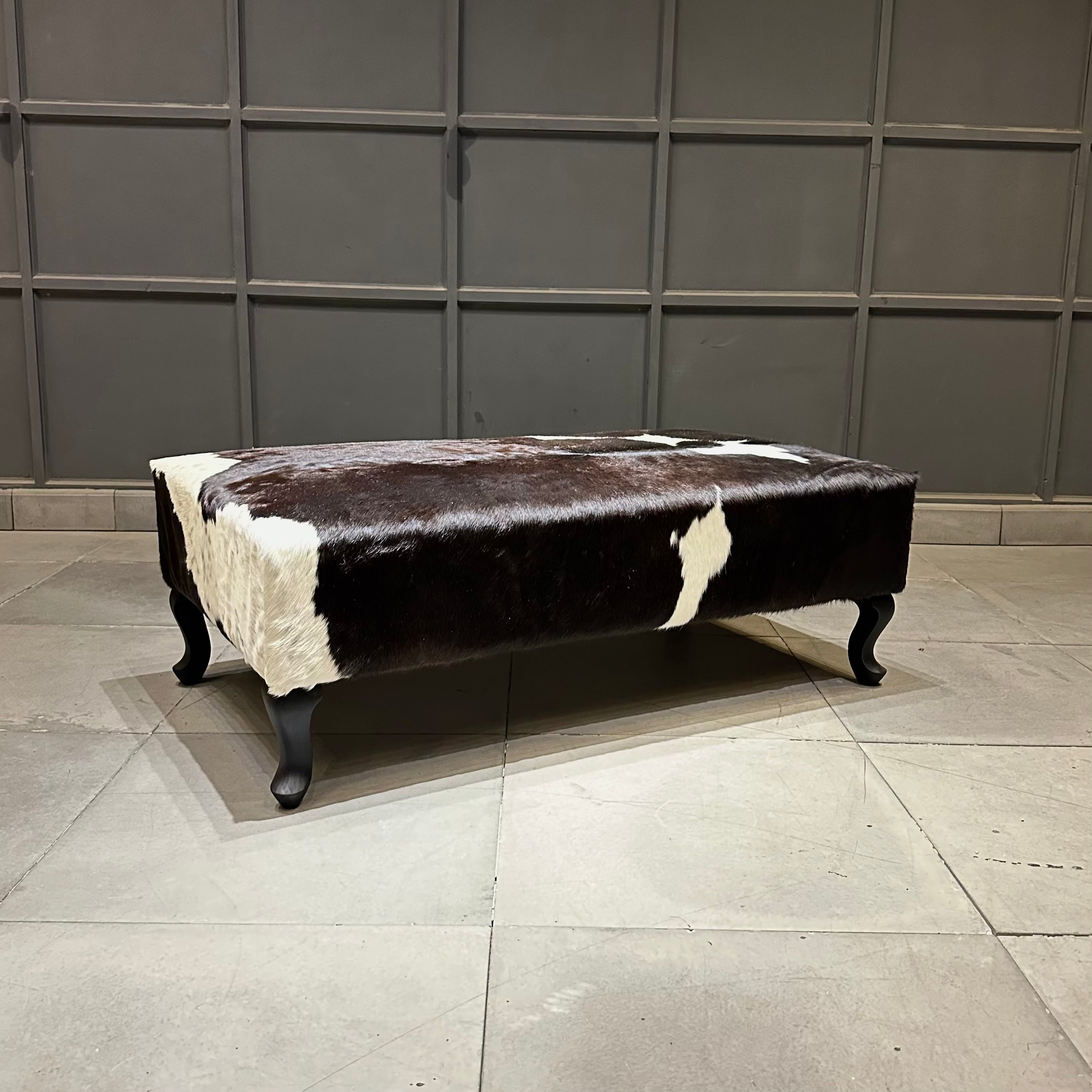 Cow skin ottomon