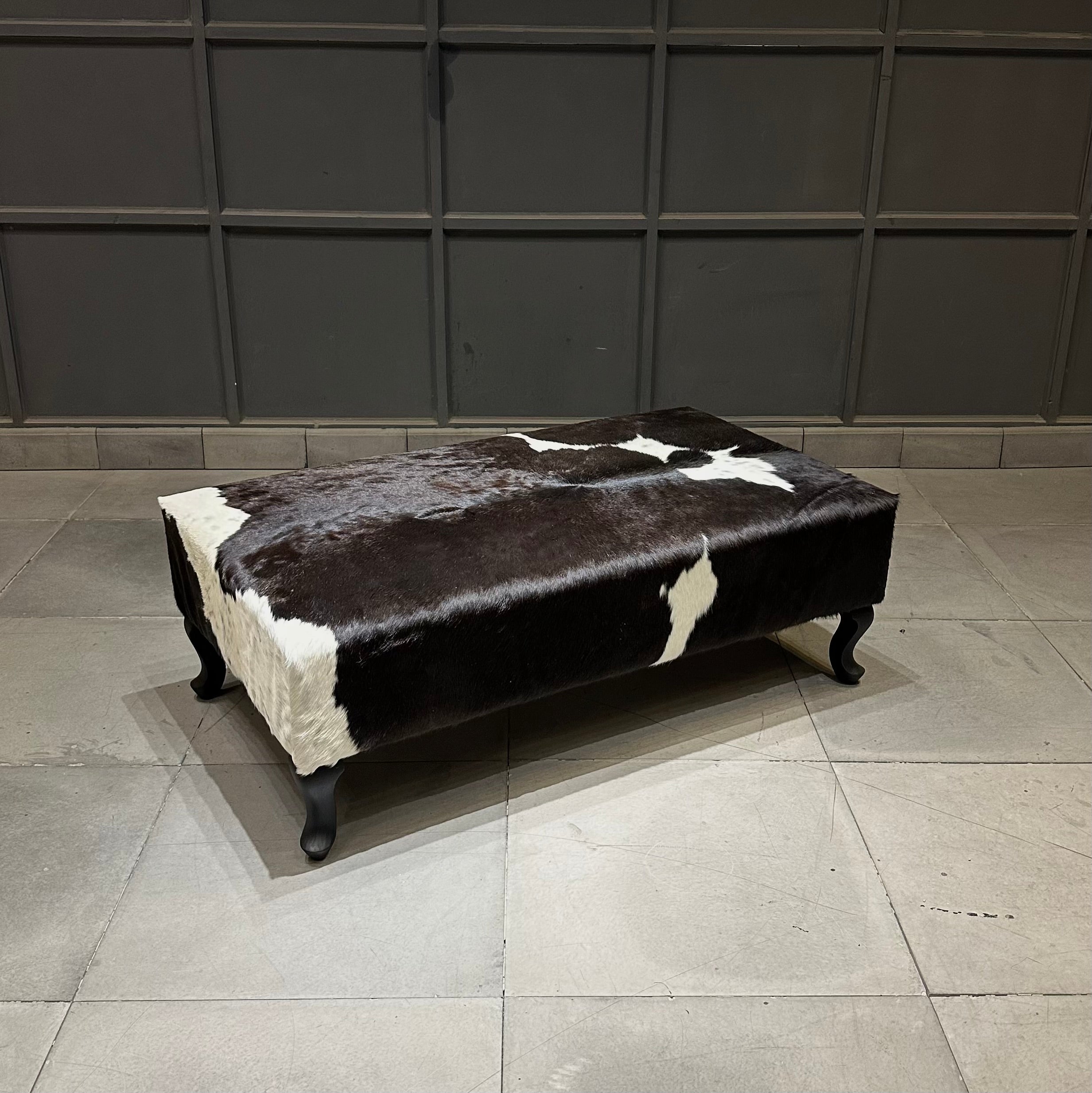 Cow skin ottomon