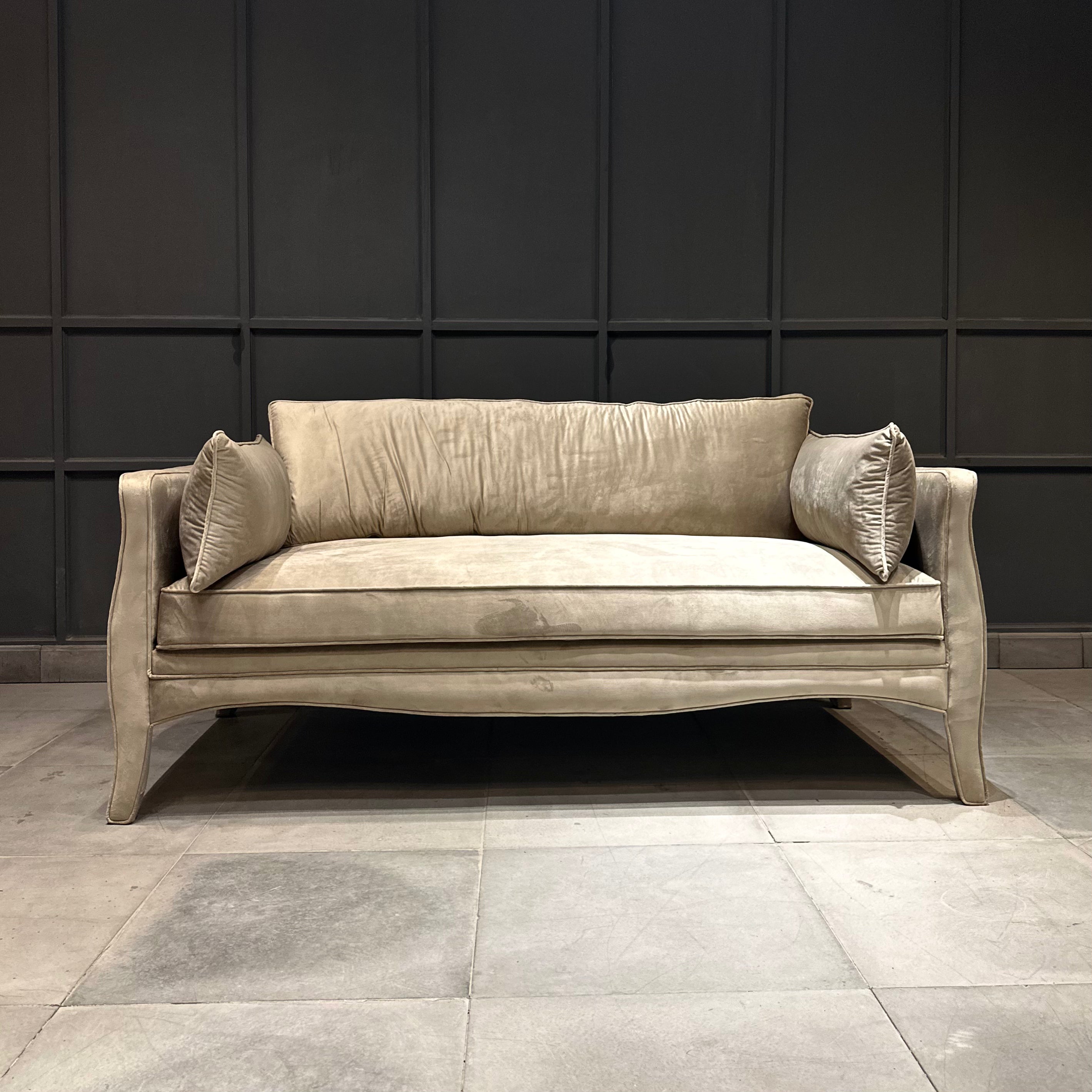 Traditional curved Arm Sofa Three Seater