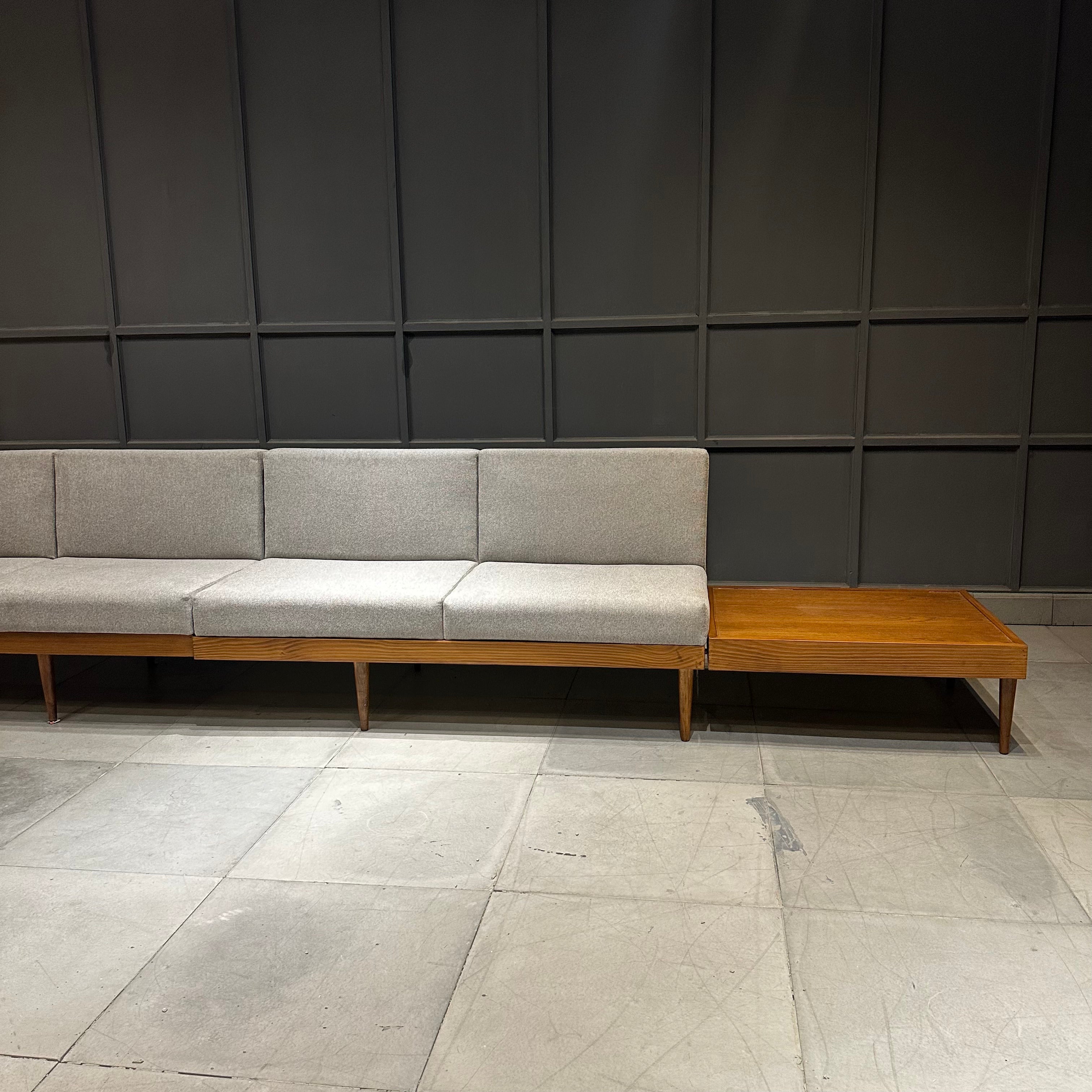 Sleek Wooden Frame Sofa